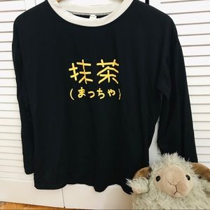 Long sleeved black tee